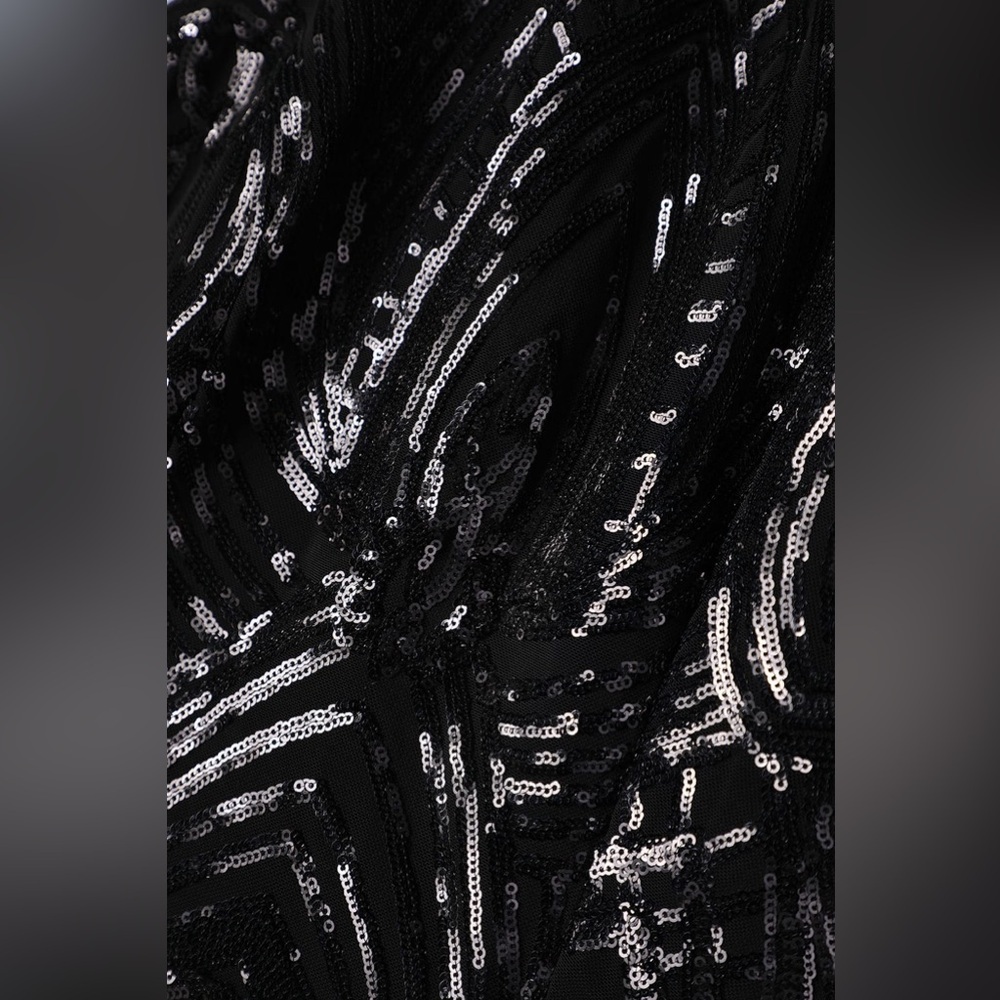 Lulu's Black Embellished Sequin Cocktail Mini Dress - Picture 7 of 10